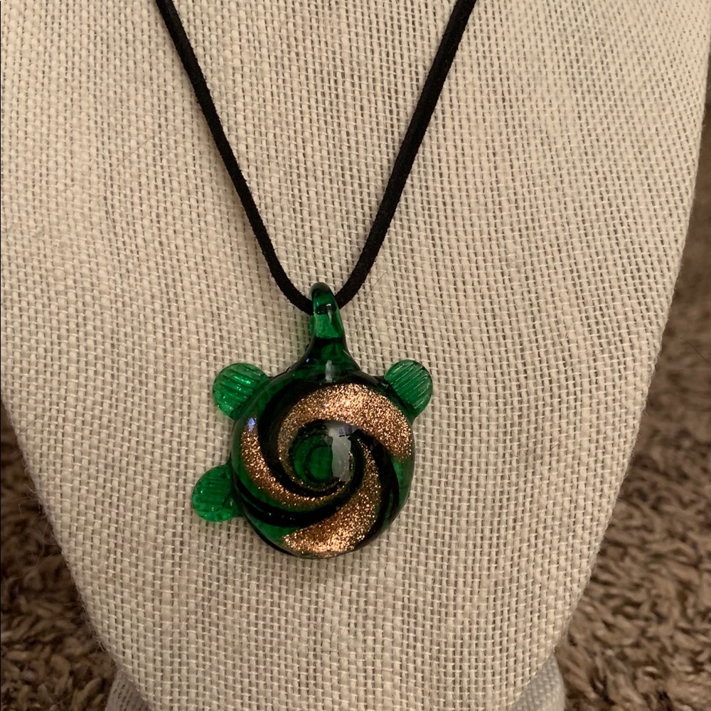 Glass Turtle Necklace